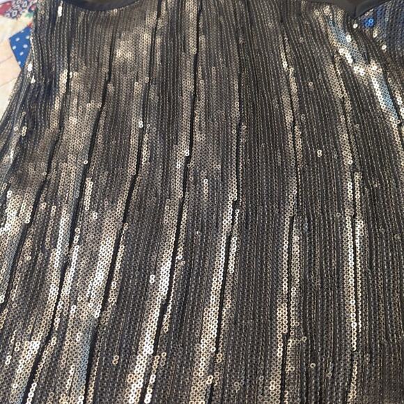 Anthropologie Silver Sequin Ruffle Hem Cami Top Women's Size 14 - Picture 14 of 14